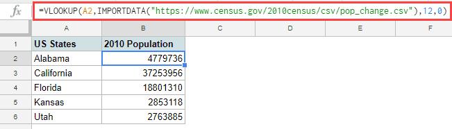 Hướng dẫn cách sử dụng hàm IMPORTDATA trong Google Sheets